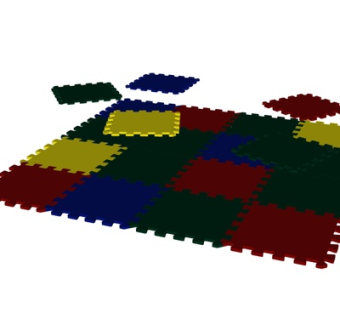 现代拼接地毯su模型