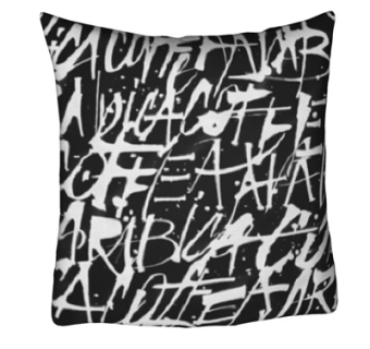 现代布艺黑白抱枕su模型