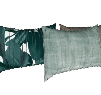 现代布艺条形抱枕su模型