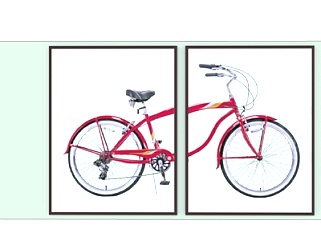 现代自行车<em>装饰</em>画su模型