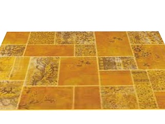 现代黄色地毯su模型