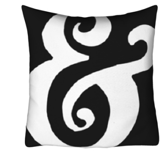 现代布艺黑白抱枕su模型