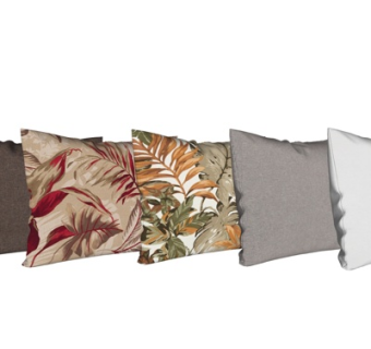 现代布艺树叶抱枕su模型