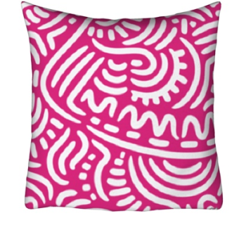 现代布艺粉色抱枕su模型