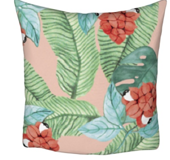 现代布艺树叶抱枕su模型