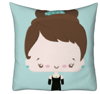 现代布艺蓝色抱枕su模型