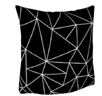 现代布艺黑白抱枕su模型