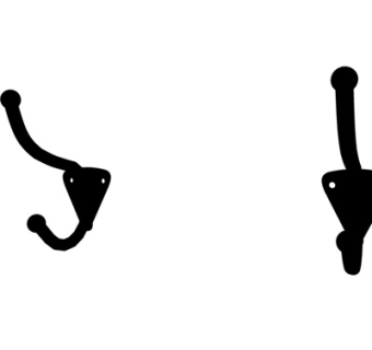 现代铁艺挂衣钩su模型