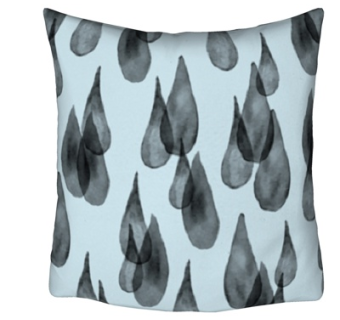 现代布艺雨滴抱枕su模型