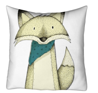 现代布艺狐狸抱枕su模型