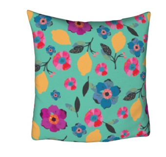 现代布艺花卉抱枕su模型