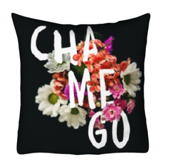 现代布艺花卉抱枕su模型