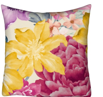 现代布艺花卉抱枕su模型