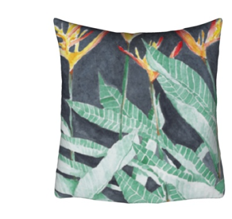 现代布艺花卉抱枕su模型