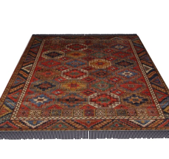 欧式布艺拼花地毯su模型