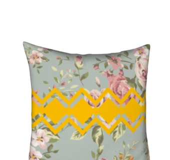 现代布艺花卉抱枕su模型