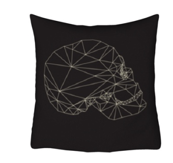 现代布艺黑色抱枕su模型