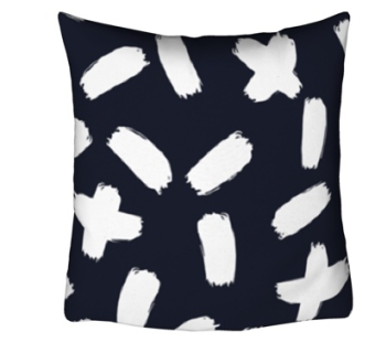 现代布艺黑白抱枕su模型