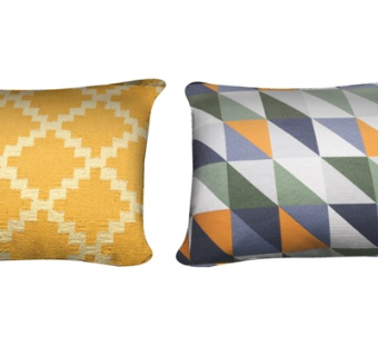 现代布艺几何抱枕su模型