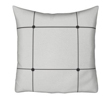 现代布艺格子抱枕su模型