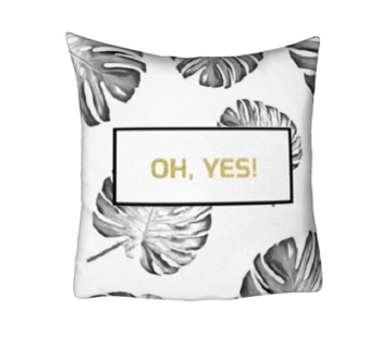 现代布艺树叶抱枕su模型