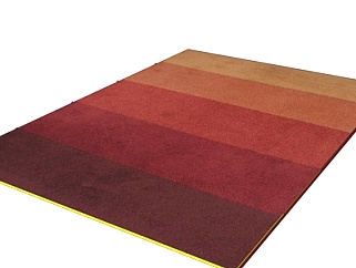现代简约布艺地毯su模型
