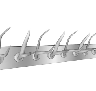 现代铁艺挂衣钩su模型