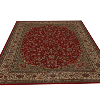 欧式布艺拼花地毯su模型