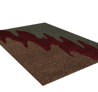 现代布艺地毯su模型