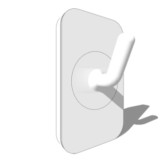 现代铁艺挂衣钩su模型