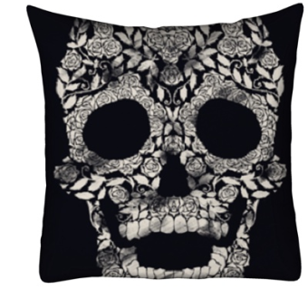 现代布艺骷髅抱枕su模型