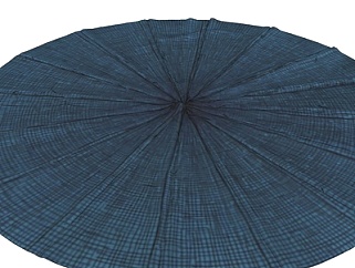 现代布艺圆形地毯su模型