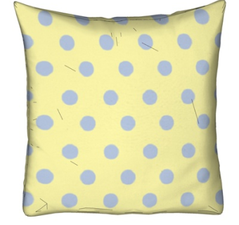 现代布艺黄色抱枕su模型