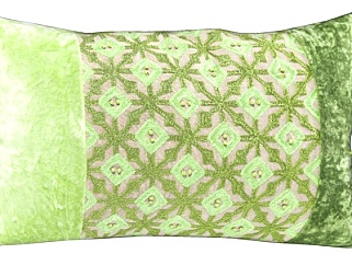 现代布艺绿植抱枕su模型