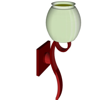 欧式金属壁灯su模型