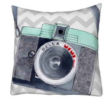 现代布艺相机抱枕su模型