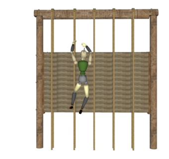 自然风实木户外运动器材su模型