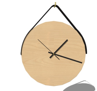 北欧实木时钟su模型