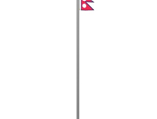 现代国旗旗帜su模型