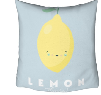 现代布艺柠檬抱枕su模型