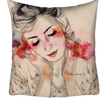 现代布艺头像抱枕su模型