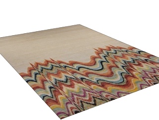 现代布艺地毯su模型
