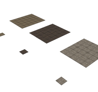 现代布艺格子地毯su模型