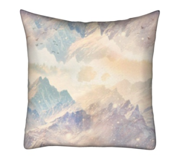 现代布艺山脉抱枕su模型