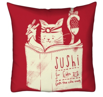 现代布艺猫咪抱枕su模型