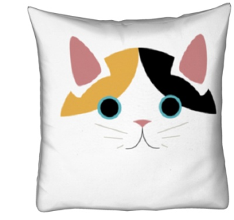 现代布艺猫咪抱枕su模型