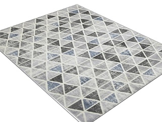 现代几何形地毯su模型