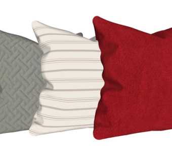 现代布艺抱枕su模型