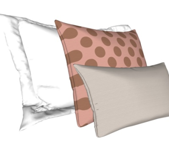 现代布艺抱枕su模型