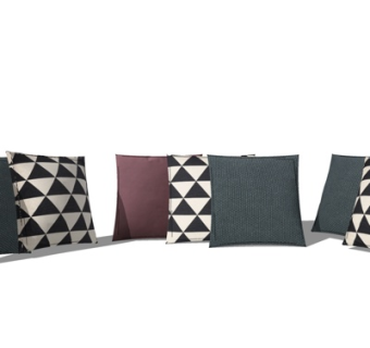 现代几何抱枕su模型